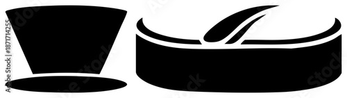 Coffee Filter and Coffee Beans Silhouette Set for Brewing