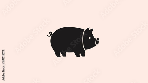 silhouette of a pig