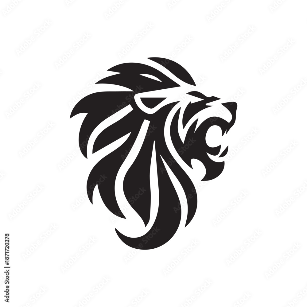 Obraz premium lion roar vector