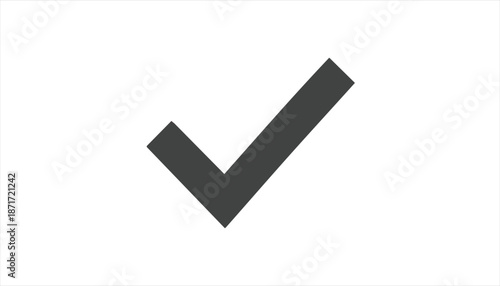 vector Black Checkmark Icon on White Background