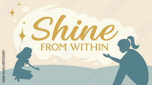 Inspirational Minimalist Illustration– Motivation, Personal Growth, Mindfulness and Life Journey Concept Background