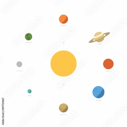 solar system vector illustration