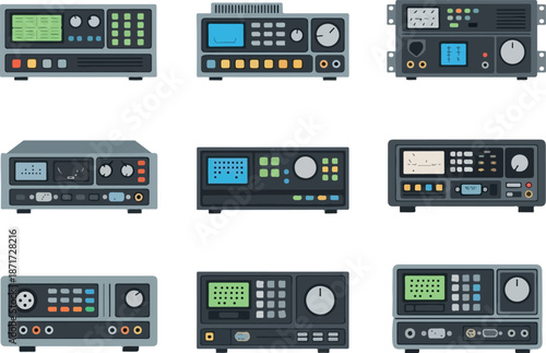 Collection of Radio Communication Equipment Illustrations