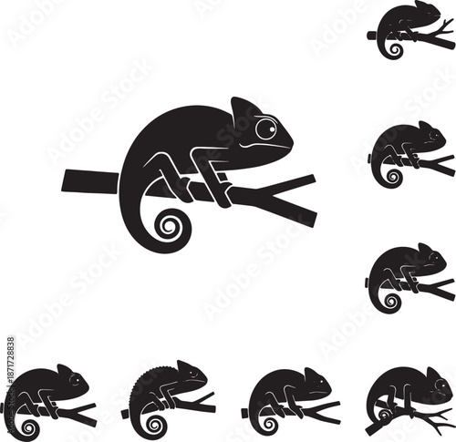 Fotografia 30 Black Solid Silhouettes: Scuttling Crab