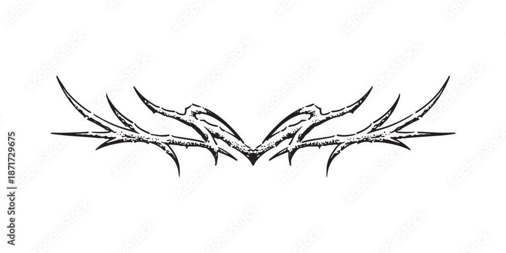 Fototapeta premium Hand drawn neo tribal, grunge tribal illustrations
