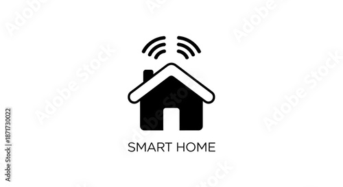 Smart home automation system logo design.
