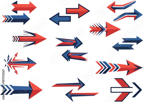 Dynamic Arrow Collection Striking Directional Graphics for Design Projects