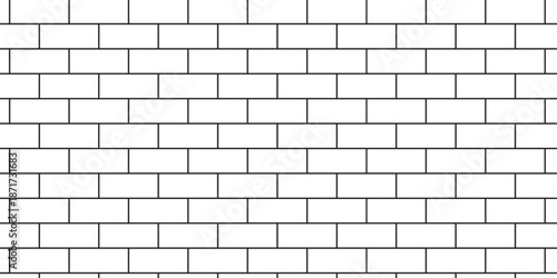 white brick wall texture and solid bricks seamless pattern background.