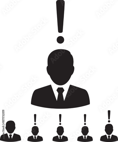 30 Black Solid Silhouettes: Exclamation Mark