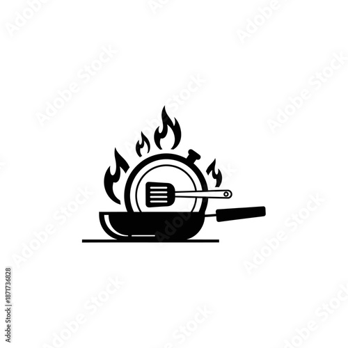 Vector design of cooking ware logo, symbol, sign, editable EPS 10.