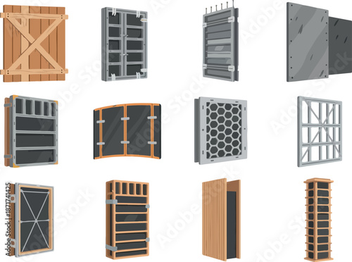 Diverse Panels & Framings Grid Structures and Wood Designs