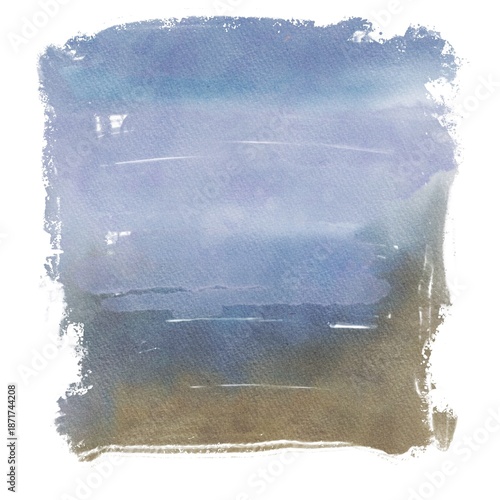 Soft Blue Gray Watercolor Abstract Wash