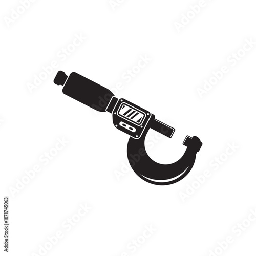 micrometer vector. simple micrometer precision icon vector