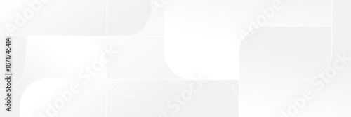 Abstract pattern white geometric banner design background.