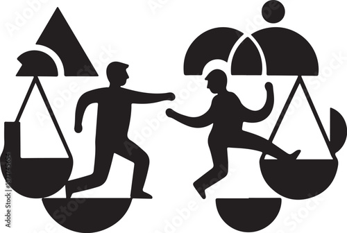 Balance and harmony in business and life concept