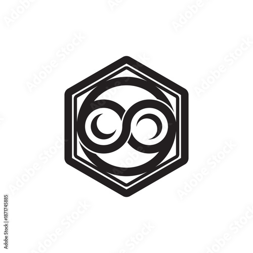 infinity icon isolated on white background.