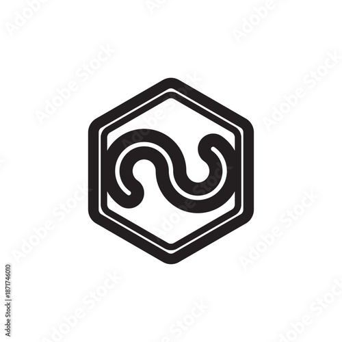 infinity icon isolated on white background.