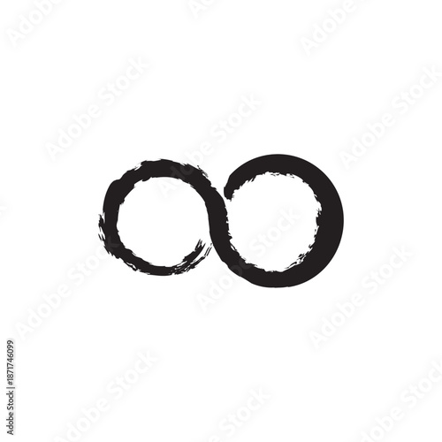 infinity icon isolated on white background.