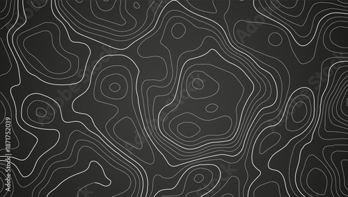 Topographic map patterns. topography line map.. Geographic abstract grid.  Abstract vector illustration. Seamless Black Contour Map Vector with Smooth Elevation Lines, Nature Poster Background.