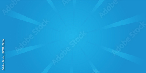 Comic background. Pop art texture. Starburst cartoon style. Anime design with explosion effect for print. Fun dot pattern. Blue backdrop with halftone gradient.