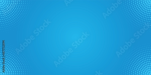 Comic background. Pop art texture. Starburst cartoon style. Anime design with explosion effect for print. Fun dot pattern. Blue backdrop with halftone gradient.