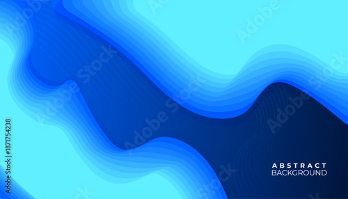 Abstract blue layered wave background with smooth flowing gradients and modern digital design, featuring varying shades of blue.