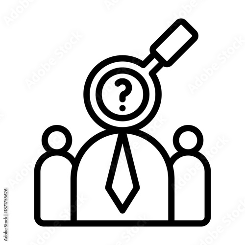 Job Board Icon - Black Outline