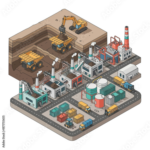 Industrial Facility with Machinery and Equipment.