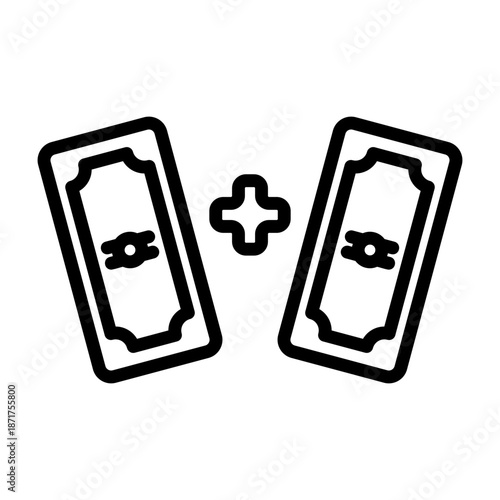 Compensation Icon - Black Outline