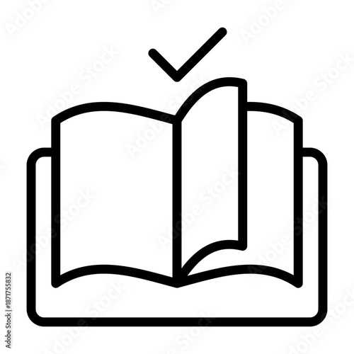 Learning Module Icon - Black Outline