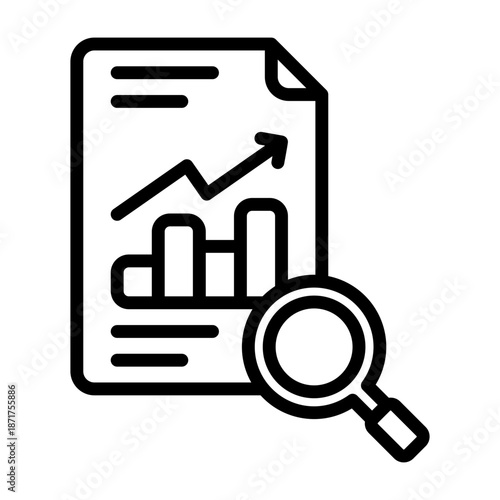 Annual Review Icon - Black Outline