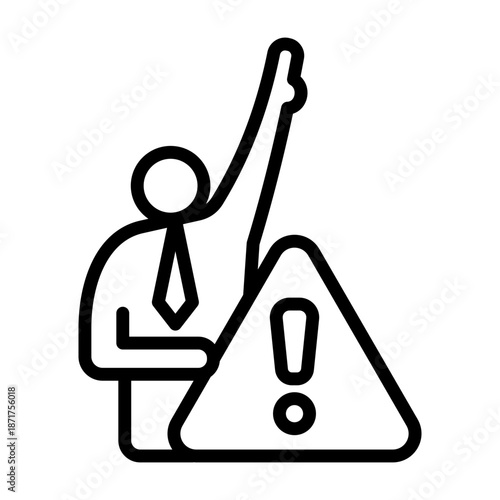 Grievance Icon - Black Outline