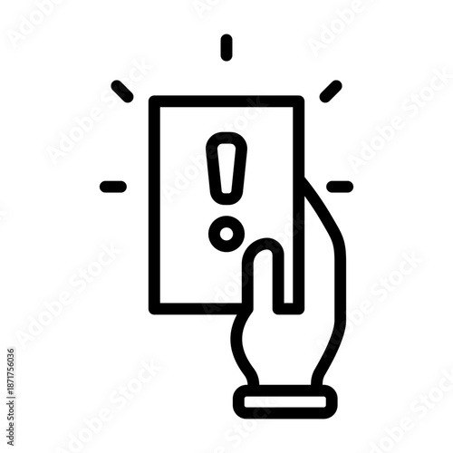 Disciplinary Action Icon - Black Outline