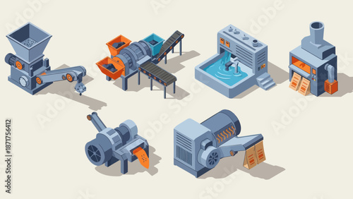 Industrial Machines and Equipment for Manufacturing Process.