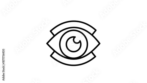 Abstract Eye Symbol Representing Vision and Perception