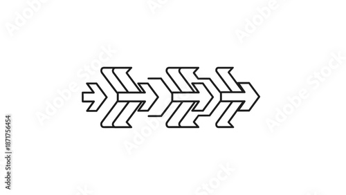 Progressive Arrows Symbolizing Forward Momentum and Direction