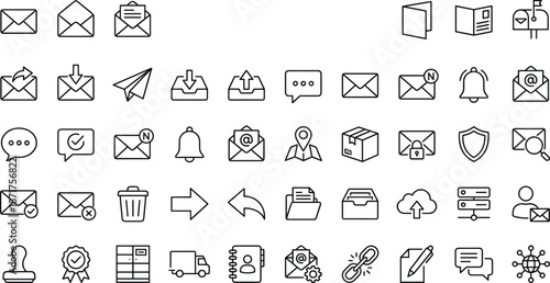 email, mail, message, communication, inbox, envelope, notification, contact, correspondence, digital, messaging, network, delivery, security, support, workflow, internet, service, icons, vector