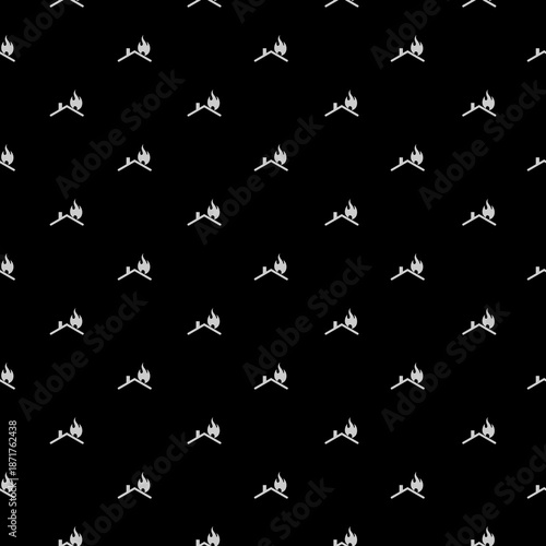 House in fire simple seamless pattern isolated on black background