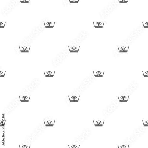 WiFi router  seamless pattern isolated on white background