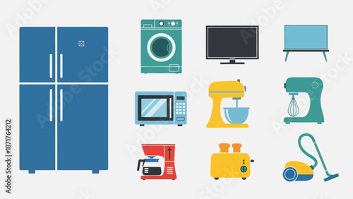 Collection of Various Home Appliances and Furniture.