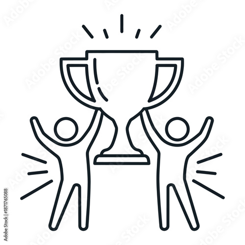 Achievement Team Success Trophy Icon