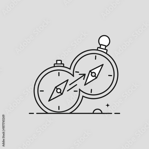 Direction Strategy Compass Icon