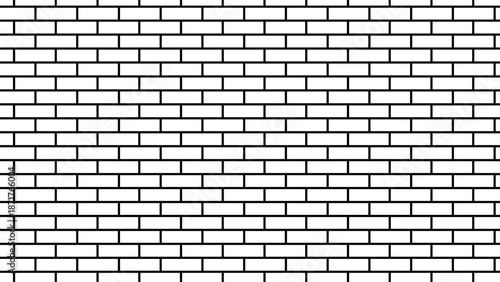 White brick blank home wall texture copy for space panorama white tiles. black ceramic tiles wallpaper. white brick wall used for background.