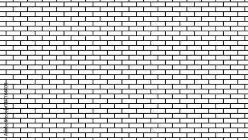 White brick blank home wall texture copy for space panorama white tiles. black ceramic tiles wallpaper. white brick wall used for background.