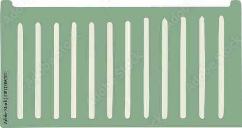 Hand Drawn Green Container Illustration