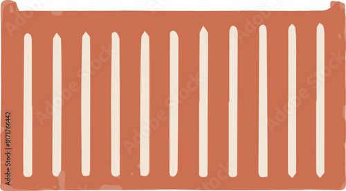 Hand Drawn Red Container Illustration