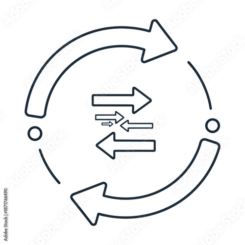 Workflow Process Cycle Automation Icon