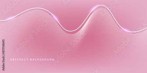 An abstract pink background with horizontal and curved lines that create a graphic pattern, with slight highlights at focal points to create a soft and gentle atmosphere.