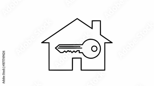 House Icon with Key Symbol.