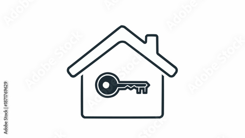 House Icon with Key Symbol.